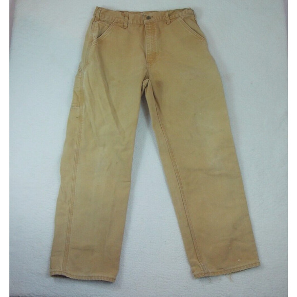 Vintage Carhartt Pants Mens 34 x 32 Brown Dungaree Fit Workwear Carpenter‎ USA - Picture 1 of 16